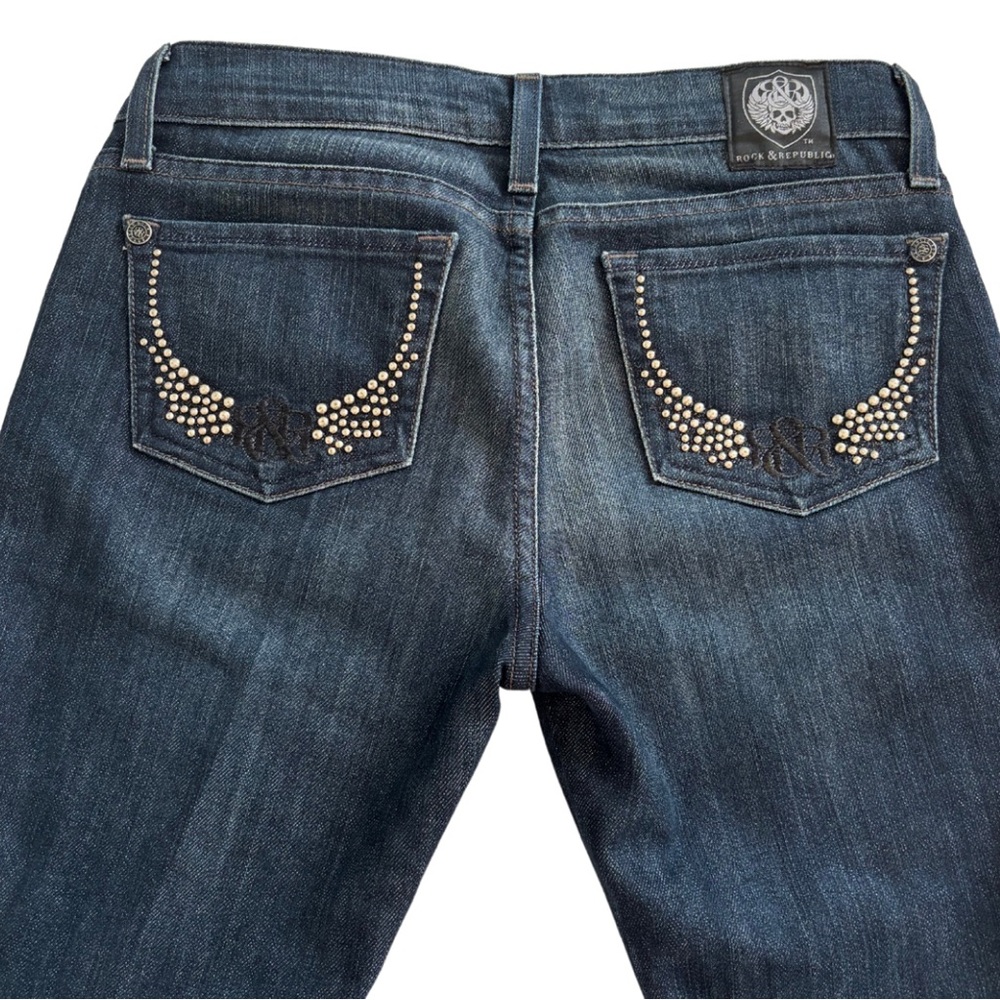 Rock & Republic Dark Wash Low Rise Jeans.